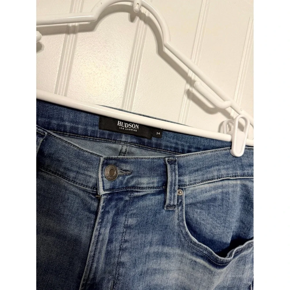 Hudson Jeans Mens 34 Blue Straight Leg Medium Wash Denim EUC